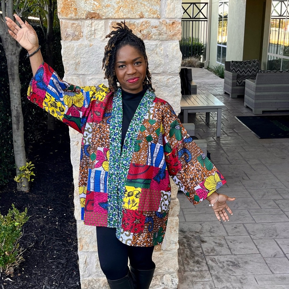 Patchwork Light Weight Over-Sized Jacket/Duster - image 3